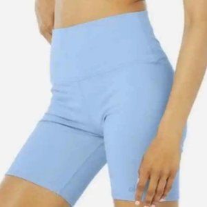 Alo Yoga Biker Short Blue Skies